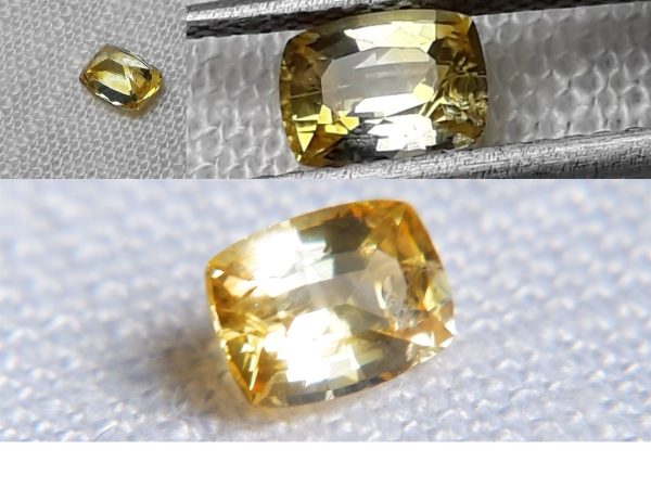Yellow Sapphire - Cushion - 0.752 ct - IGL certified