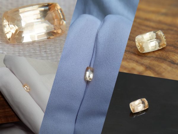 Pastel Pink-Orange Premium Sapphire - Rectangular - 1.11 ct - COR authenticated