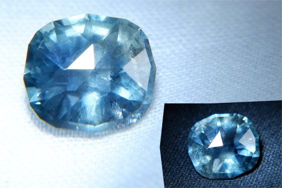 Genuine Green-Blue Sapphire - Cushion - 3.08 ct - GIA certified