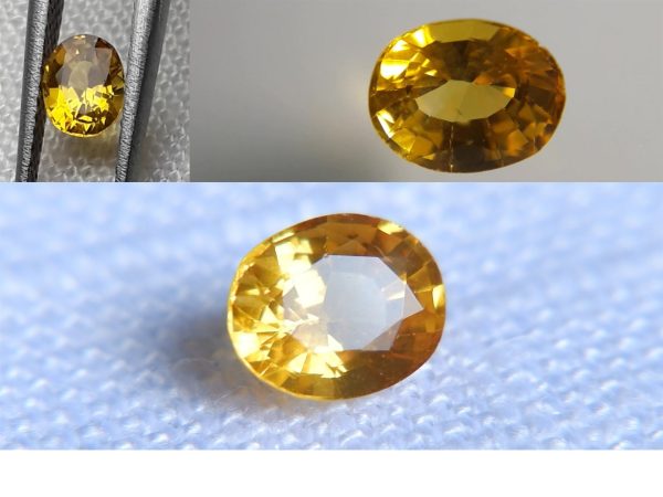 Genuine Yellow Sapphire - Oval - 0.54 ct - GIA certified